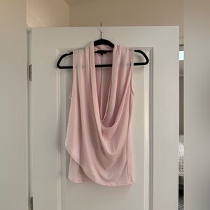 1. State Blush Drape Neck Blouse